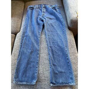 Levis Strauss & Co. 501 button Fly Mens Jeans W38 L32 Blue Denim Vintage Classic
